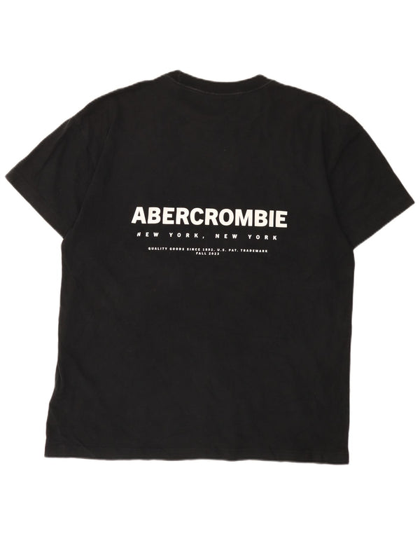 Abercrombie & Fitch Herren-T-Shirt mit Grafik, XL, Schwarz, Baumwolle