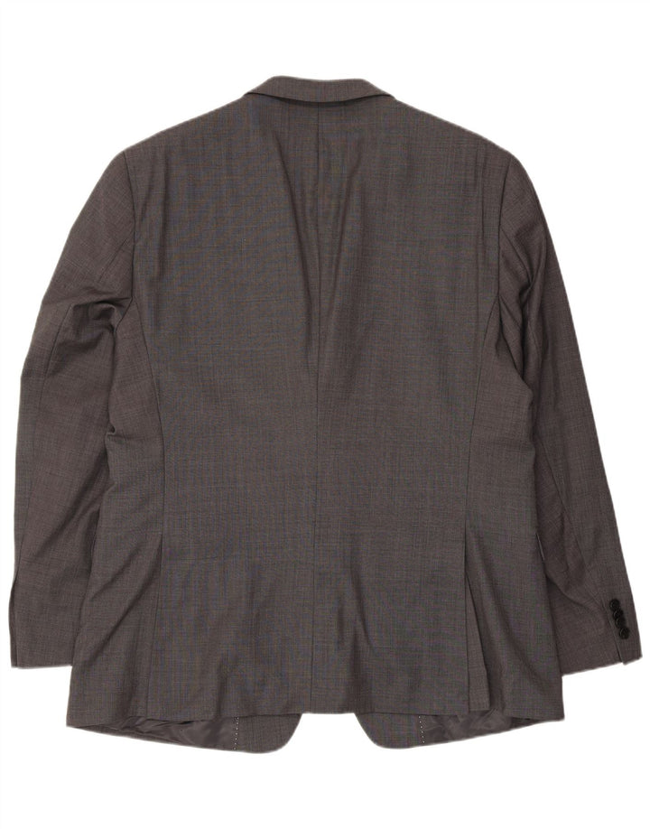 Tommy Hilfiger Herren-Blazer mit 2 Knöpfen, UK 38, mittelgraue Wolle