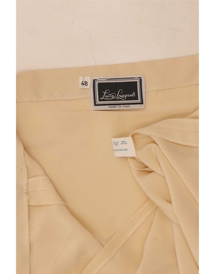 Luisa Lorenzi Damen Cami Top IT 48 XL Off White Polyester