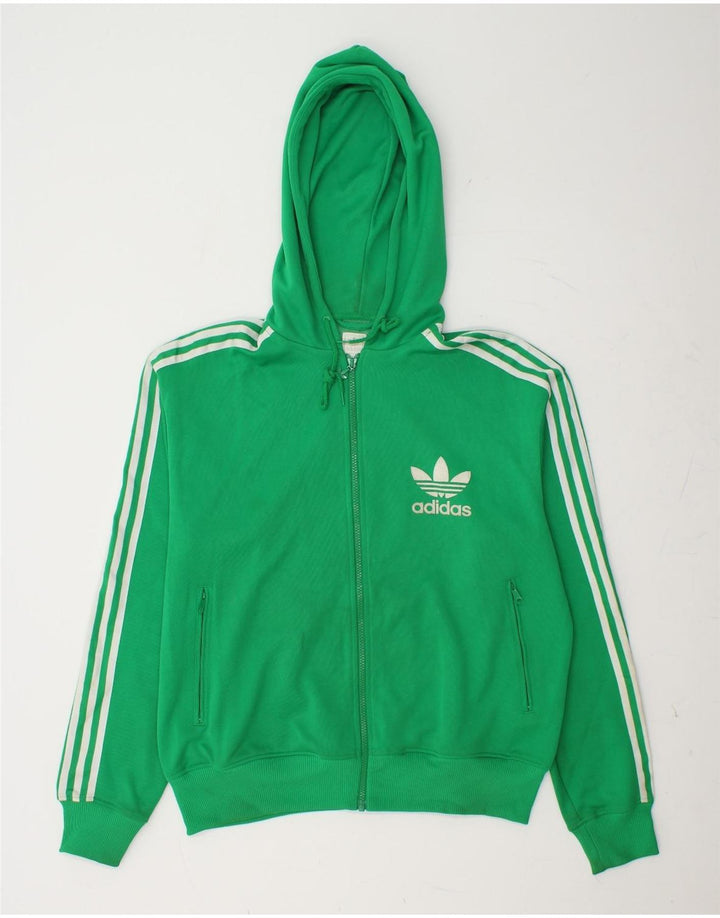 ADIDAS Herren Zip Hoodie Pullover XL Grüne Baumwolle