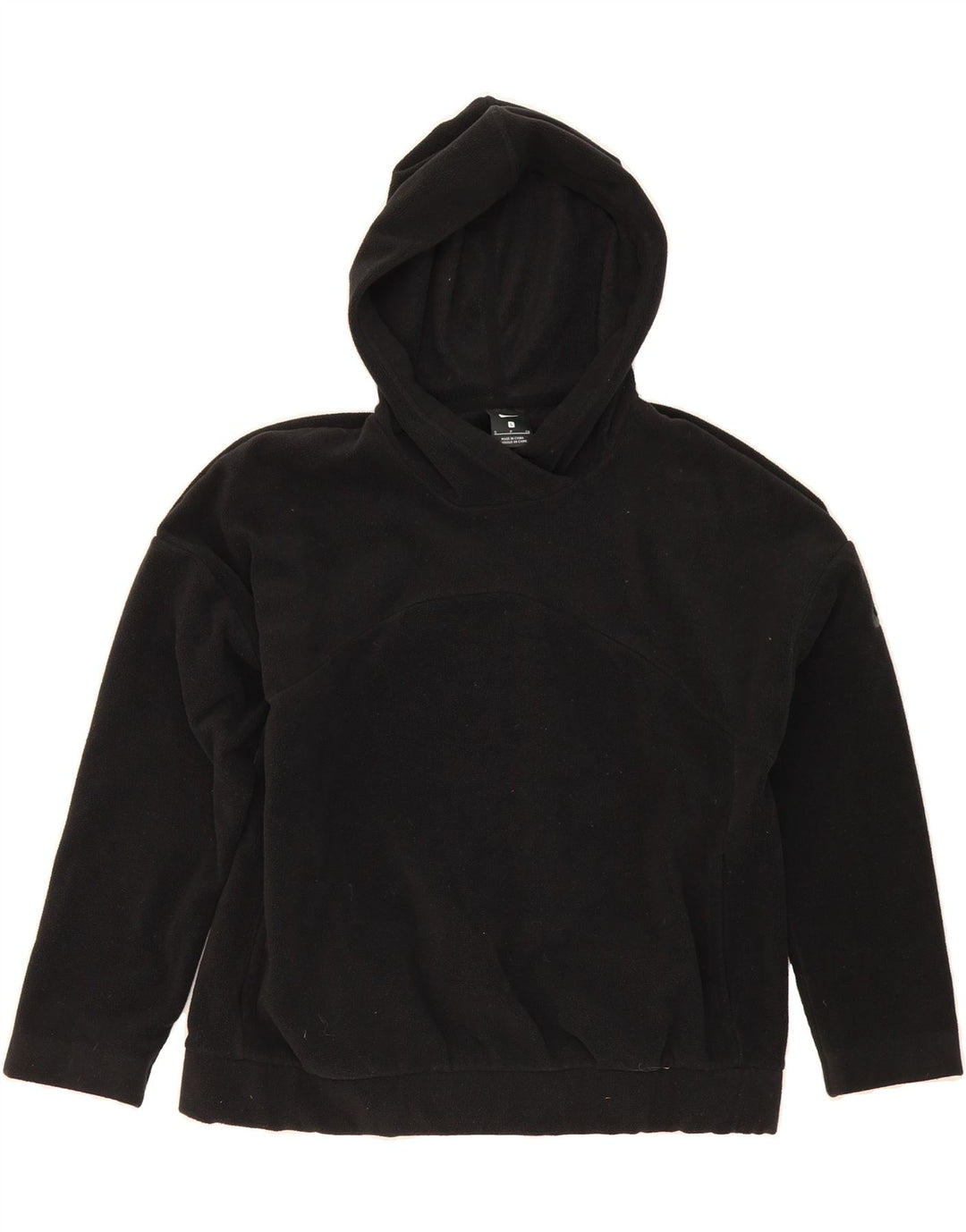 NIKE Womens Fleece Hoodie Jumper UK 10 Small Black Polyester Vintage Nike and Second-Hand Nike from Messina Hembry 