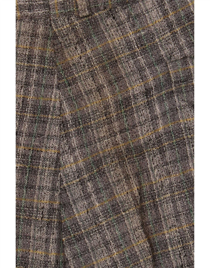 Ritt Mens Pegged Suit Hose IT 50 Large W34 L33 Grau kariertes Polyester