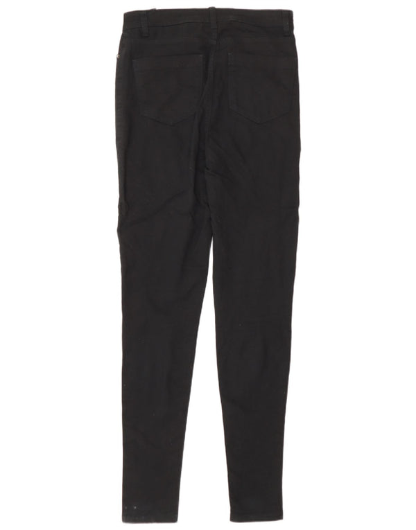Marks & Spencer Damen Skinny Jeans UK 10 Small W28 L30 Schwarze Baumwolle