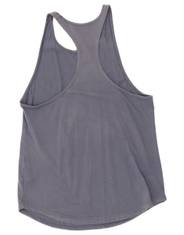 Adidas Damen Graphic Vest Top UK 12/14 Mittelblaue Baumwolle