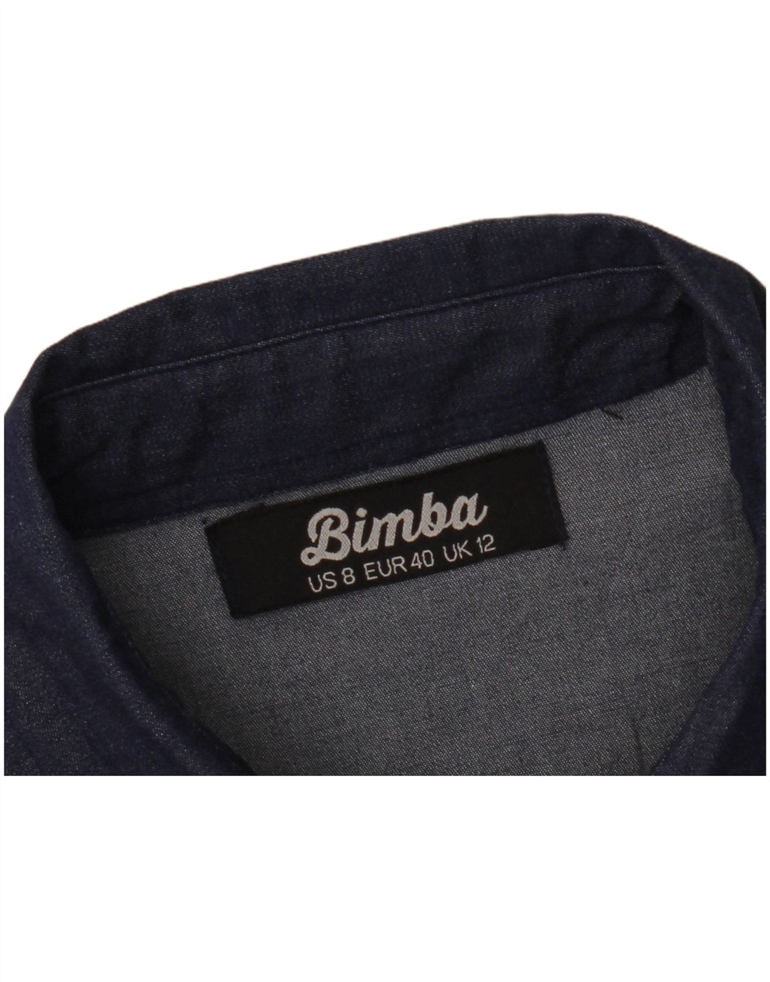 VINTAGE Damen ärmelloses Jeanskleid UK 12 Medium Marineblau