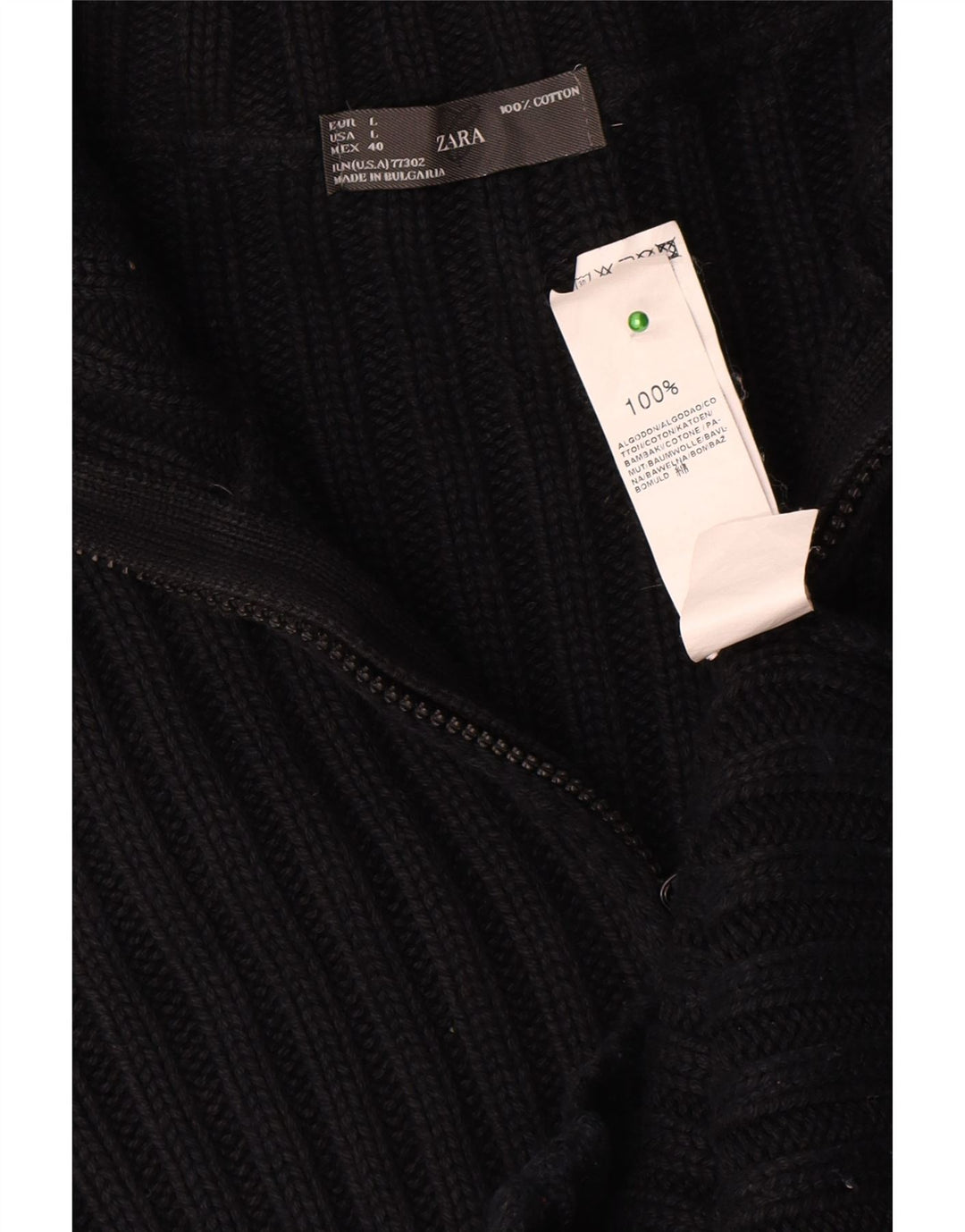 Zara Herren-Strickjacke, groß, marineblau, Baumwolle