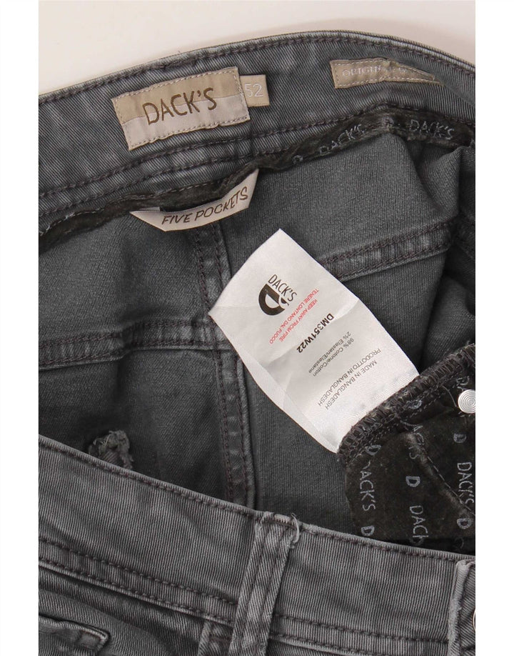 Dack's Herren Slim Jeans IT 52 XL W34 L31 Graue Baumwolle