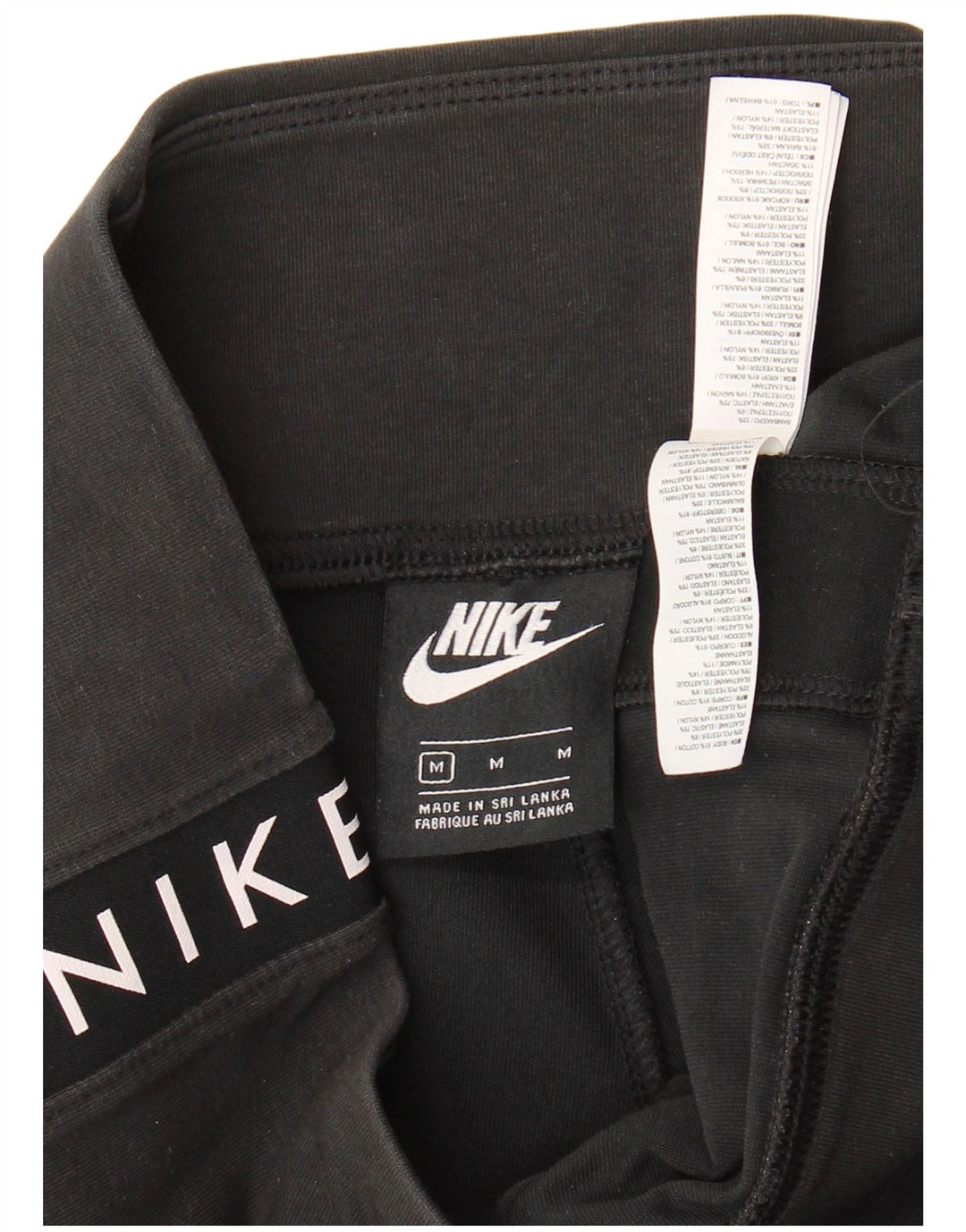 Nike Damen Graphic Sport Shorts UK 12 Mittelschwarze Baumwolle