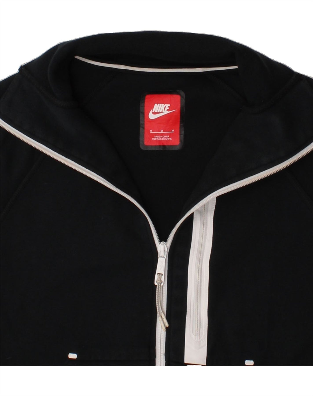 NIKE Womens Tracksuit Top Jacket UK 14 Medium Black Cotton Vintage Nike and Second-Hand Nike from Messina Hembry 