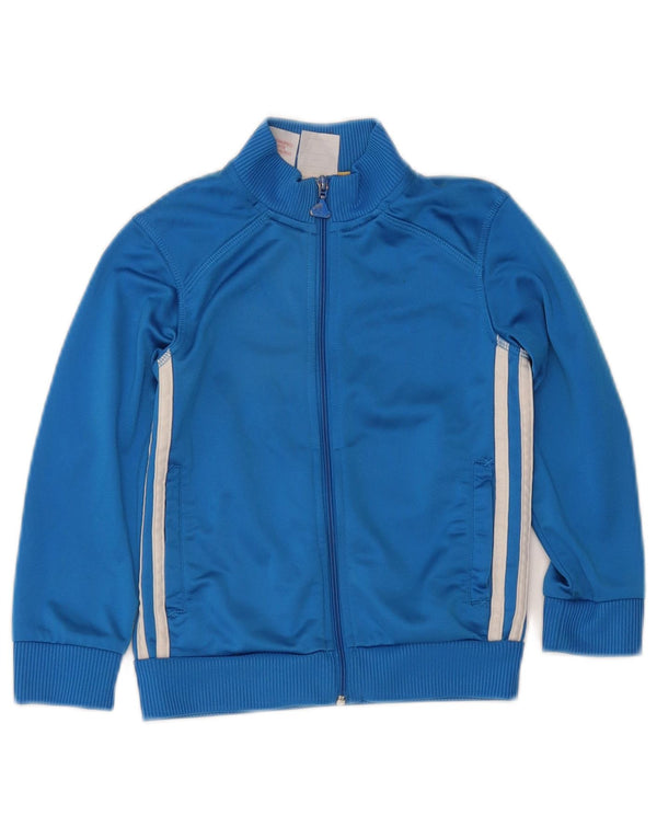 Adidas Jungen-Trainingsanzug-Top-Jacke, 5–6 Jahre, blaues Polyester