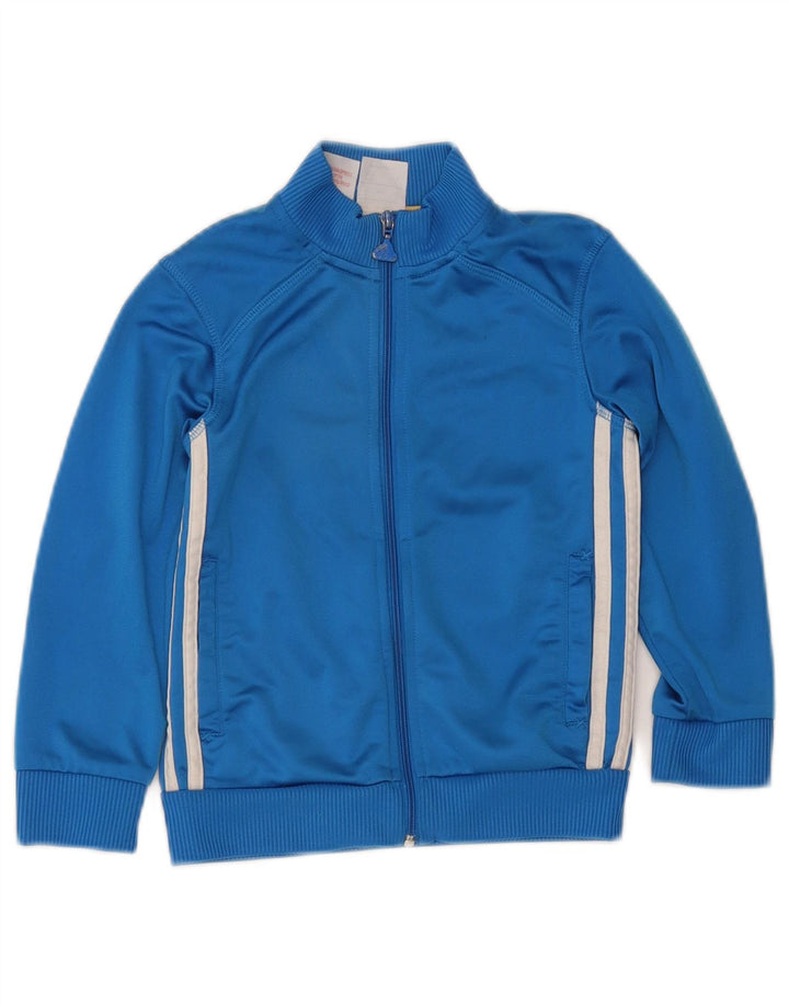 Adidas Jungen-Trainingsanzug-Top-Jacke, 5–6 Jahre, blaues Polyester