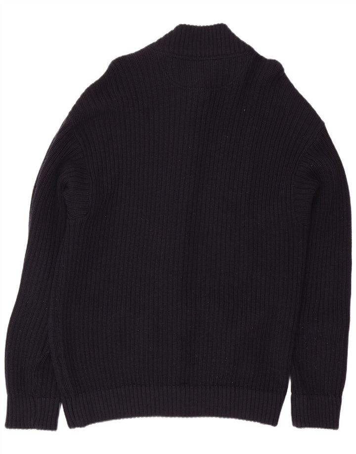 Sea & Sky Herren-Strickjacke, groß, marineblaue Wolle