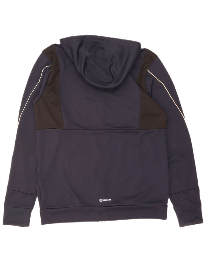 ADIDAS Herren Aeroready Zip Hoodie Pullover Medium Marineblau Polyester