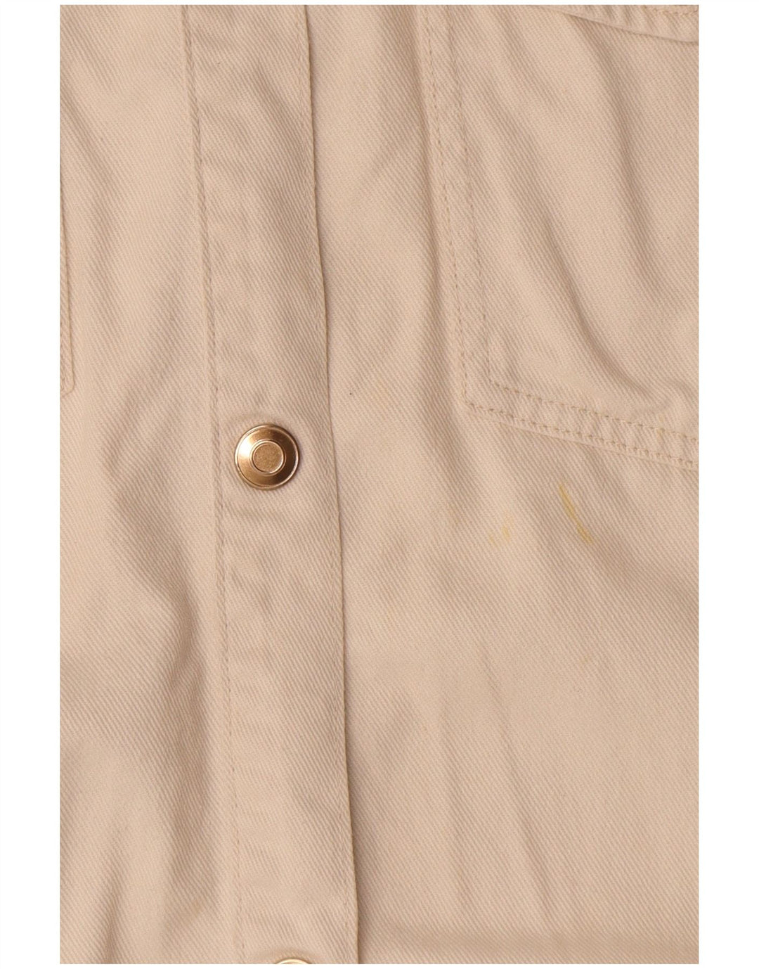 Zara Damen Bomberjacke UK 10 Small Off White Baumwolle