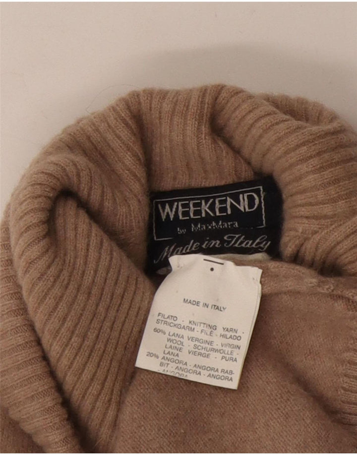 Max Mara Damen Weekend Rollkragenpullover Pullover UK 12 Mittelbeige