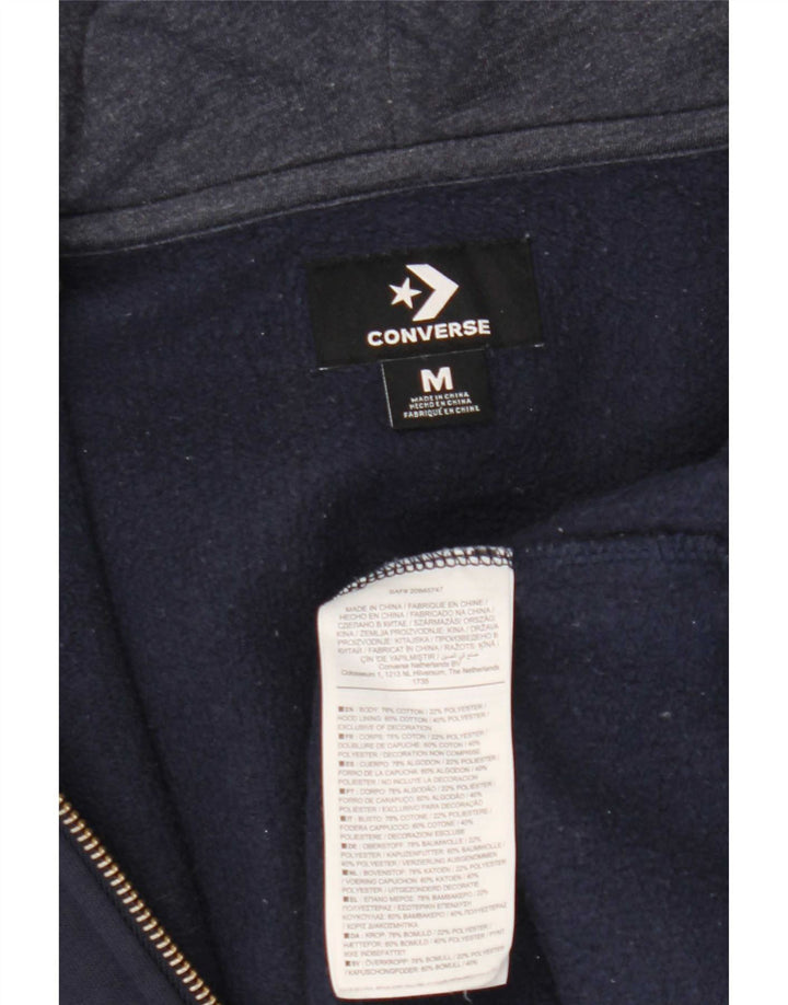 Converse Herren-Kapuzenpullover mit Reißverschluss, mittlere marineblaue Baumwolle
