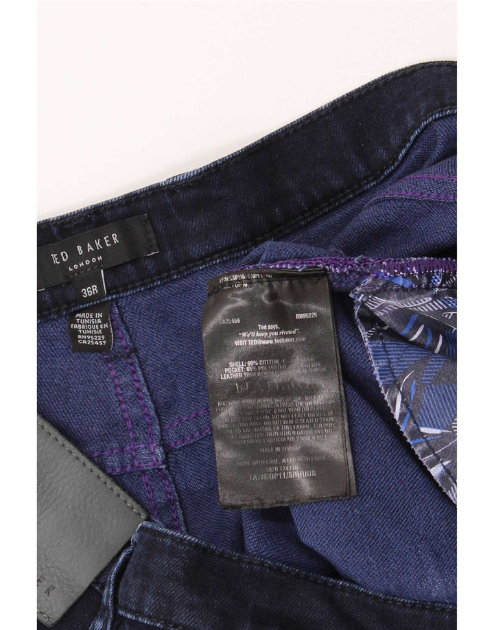 Ted Baker Herren-Jeans mit normaler Passform, gerade Passform, W36, L31, Blau, Baumwolle