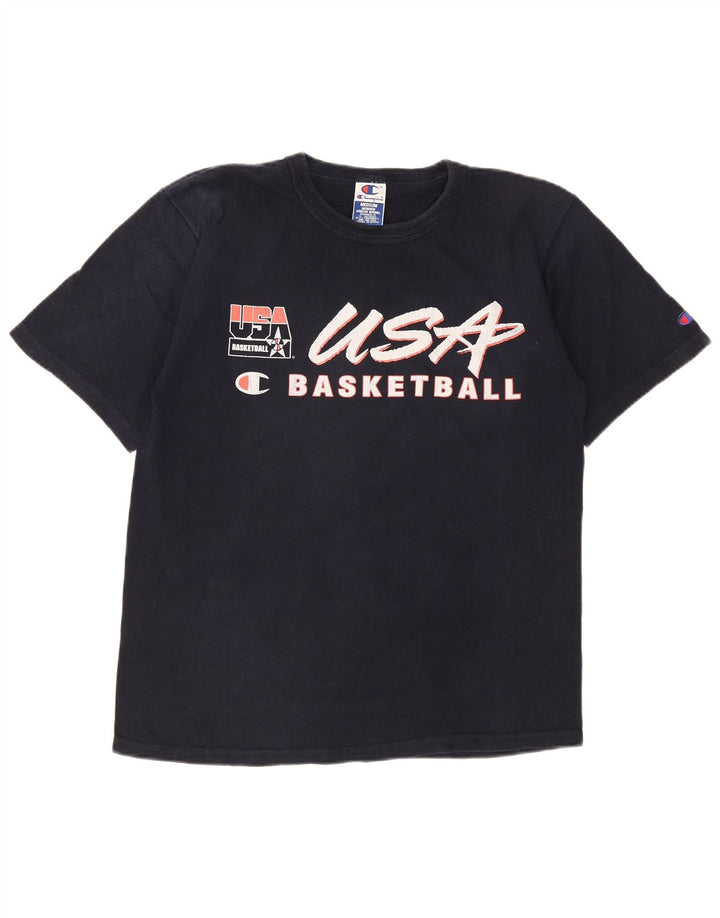 Champion Herren-T-Shirt mit Grafik, mittlere Marineblau-Baumwolle