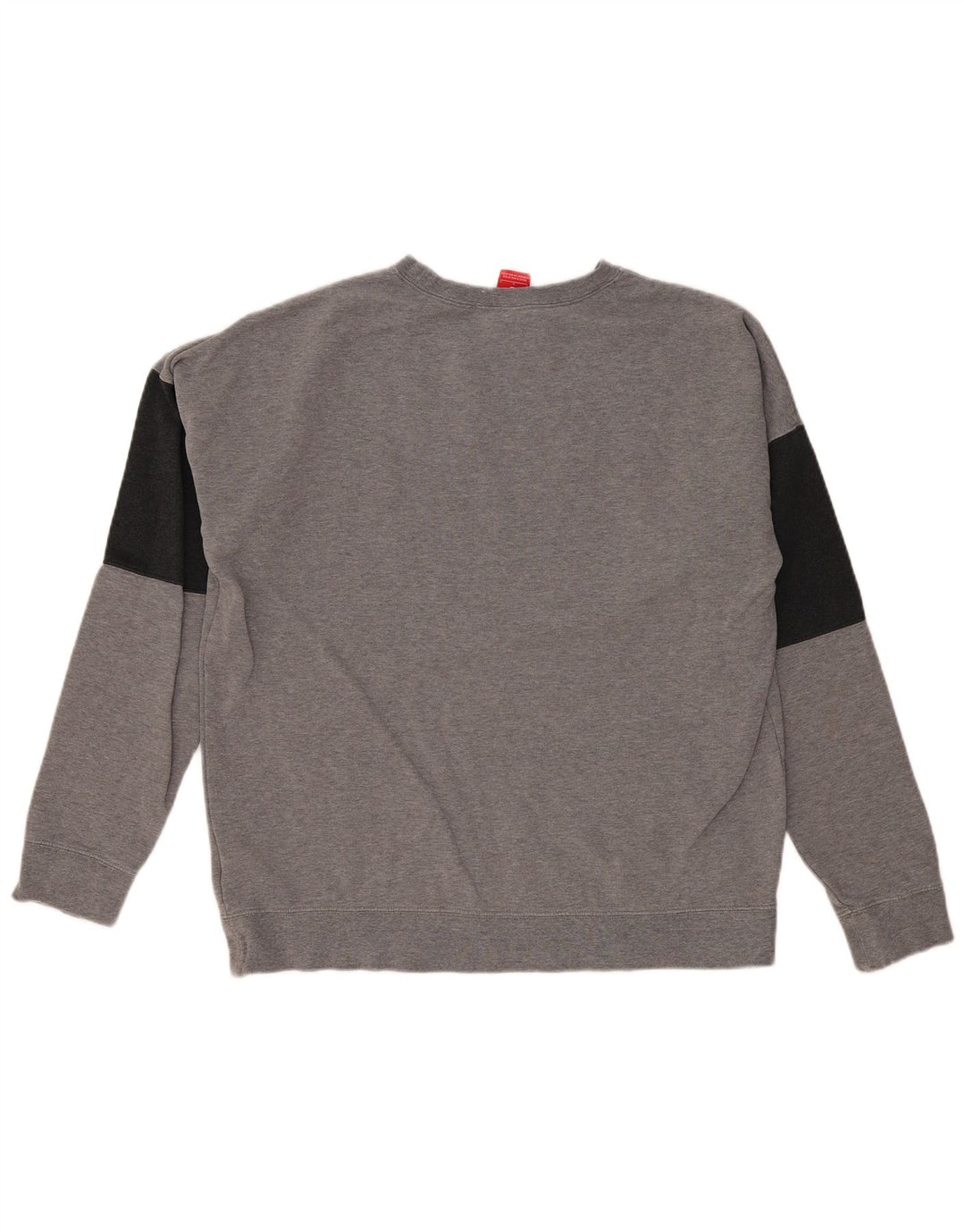 Nike Herren-Sweatshirt mit Grafik, groß, graue Farbblock-Baumwolle