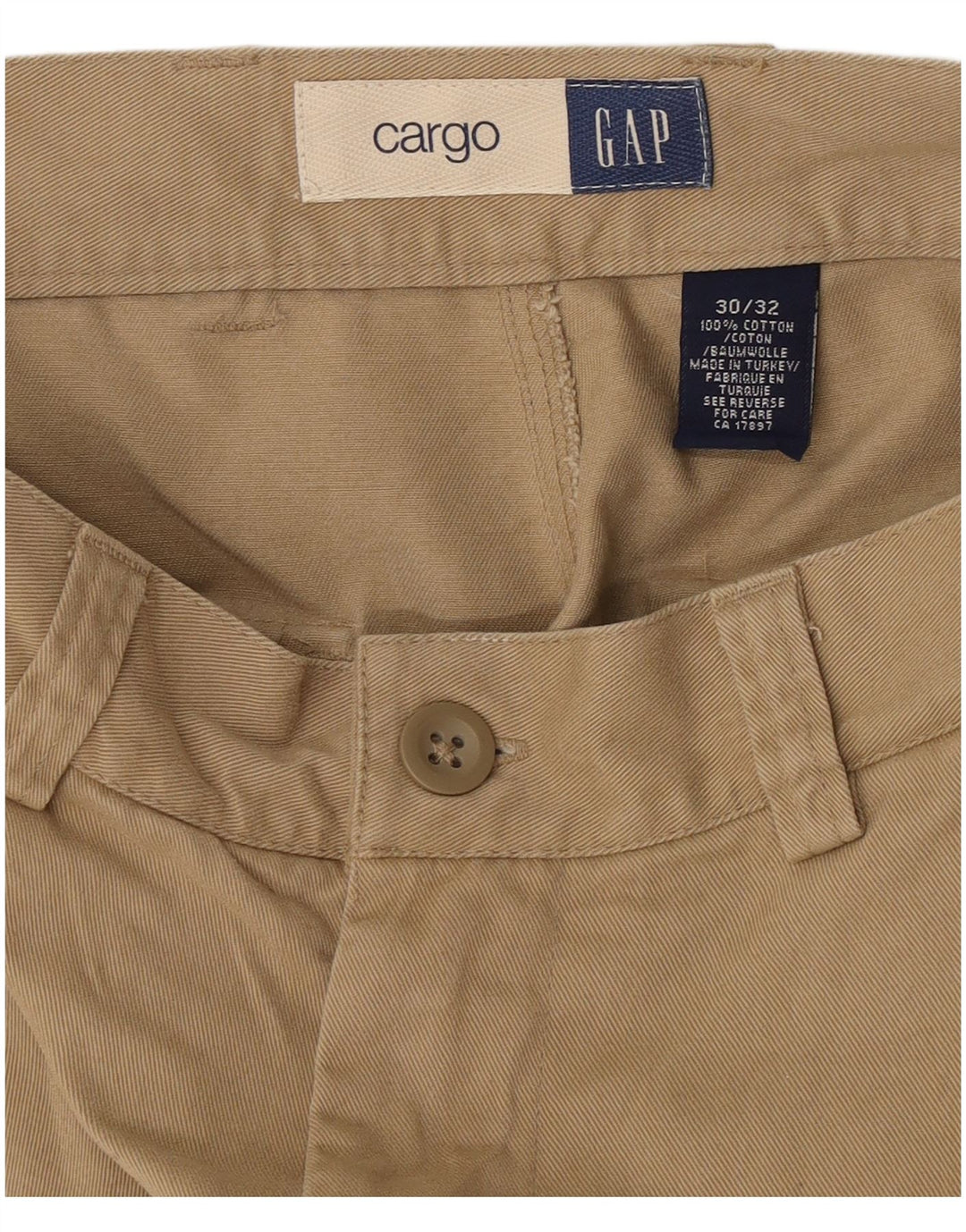 Gap Herren gerade Cargohose W30 L32 Beige Baumwolle
