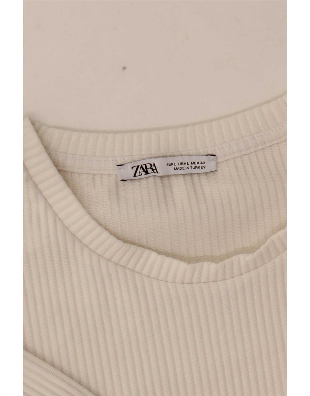 Zara Herren T-Shirt Top Large Weiß