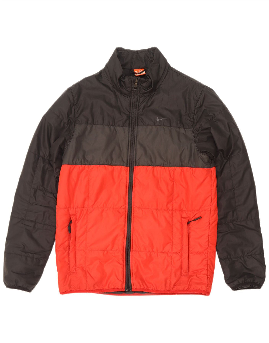 Nike Herren Wattierte Jacke UK 36 Small Schwarz Colourblock Polyester