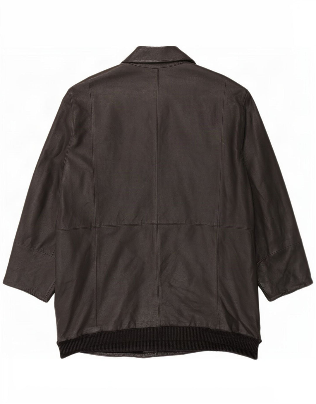 Vintage Herren Ledermantel UK 42 XL Schwarz