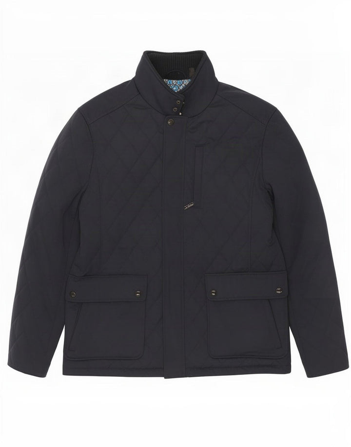 Ted Baker Steppjacke für Herren, Größe 4, groß, marineblaues Polyester