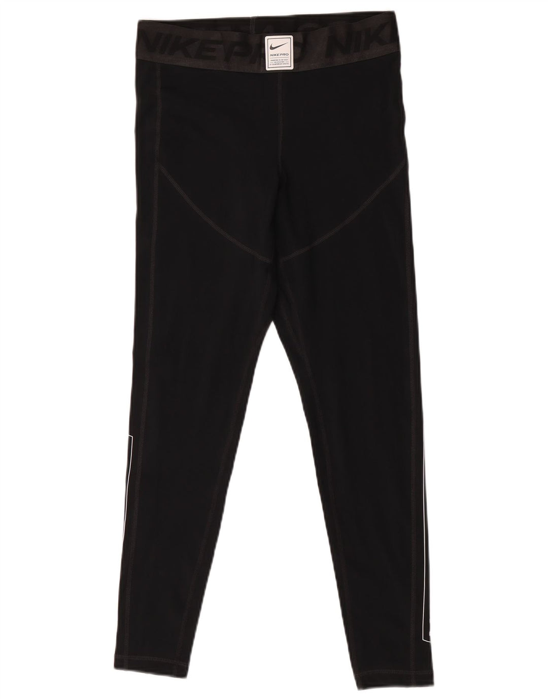 Nike Womens Graphic Leggings UK 14 Mittelschwarzes Polyester