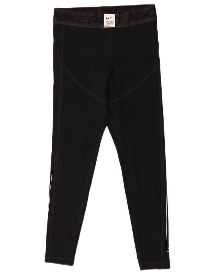 Nike Womens Graphic Leggings UK 14 Mittelschwarzes Polyester