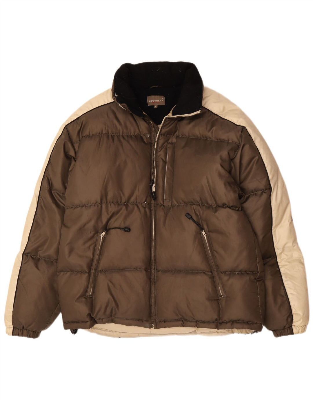 Gepolsterte Jacke für Herren von Southern, UK 42, XL, Braun, Colourblock-Polyester