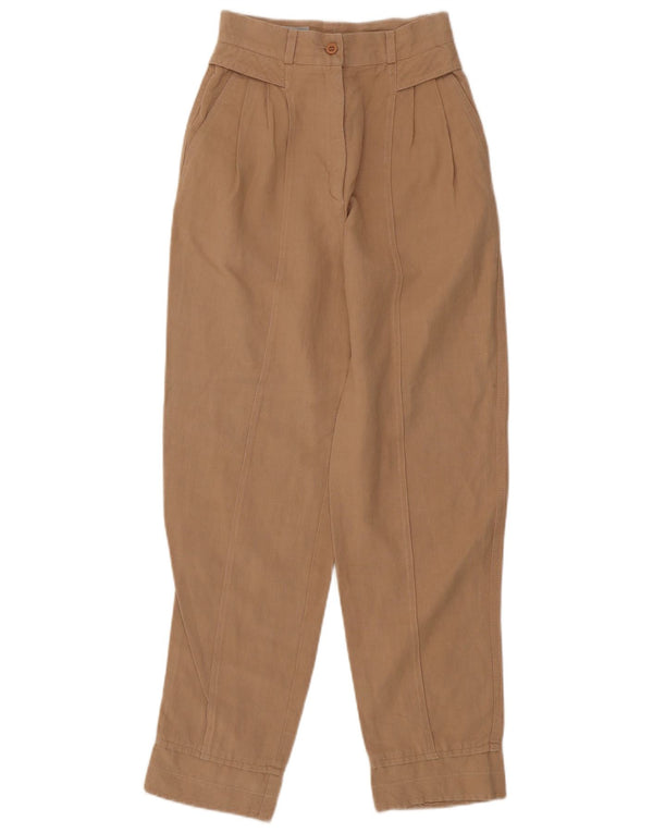 Zucchero Damen-Freizeithose mit hoher Taille und Zapfen IT 40 Small W24 L29 Beige