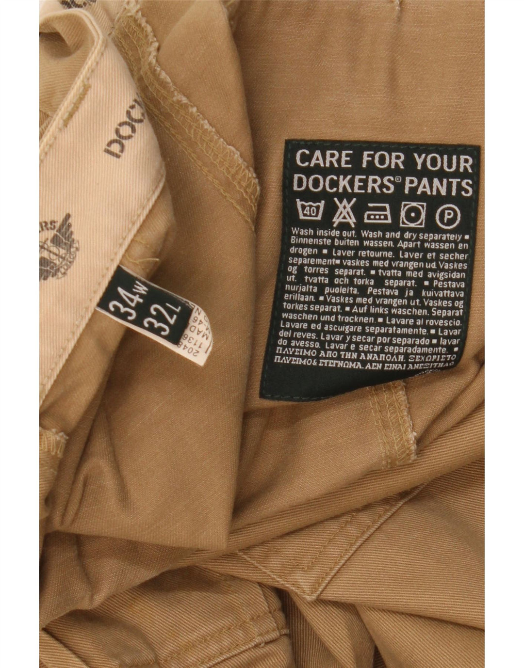Dockers Gerade Cargohose für Herren, W34, L32, Beige