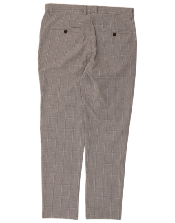 Zara Slim Chino-Hose für Herren, EU 40, mittelgroß, W31, L28, grau kariert