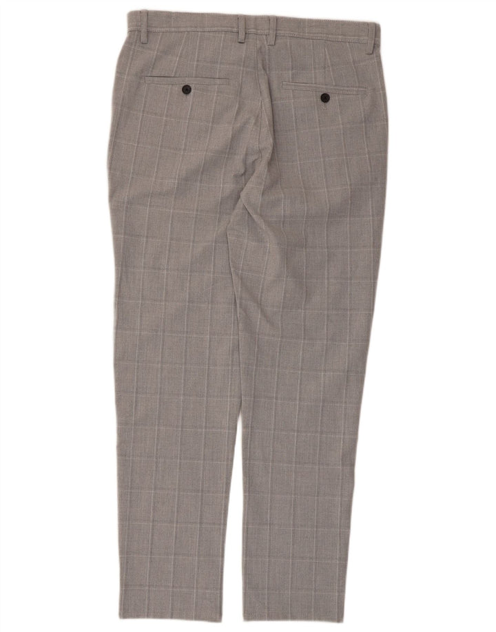 Zara Slim Chino-Hose für Herren, EU 40, mittelgroß, W31, L28, grau kariert