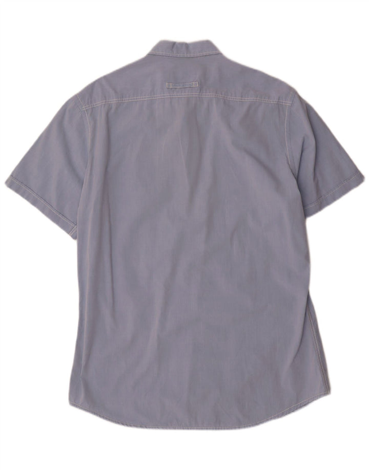 Camel Active Herren-Hemd, tailliert, kurzärmelig, Größe L, Blau