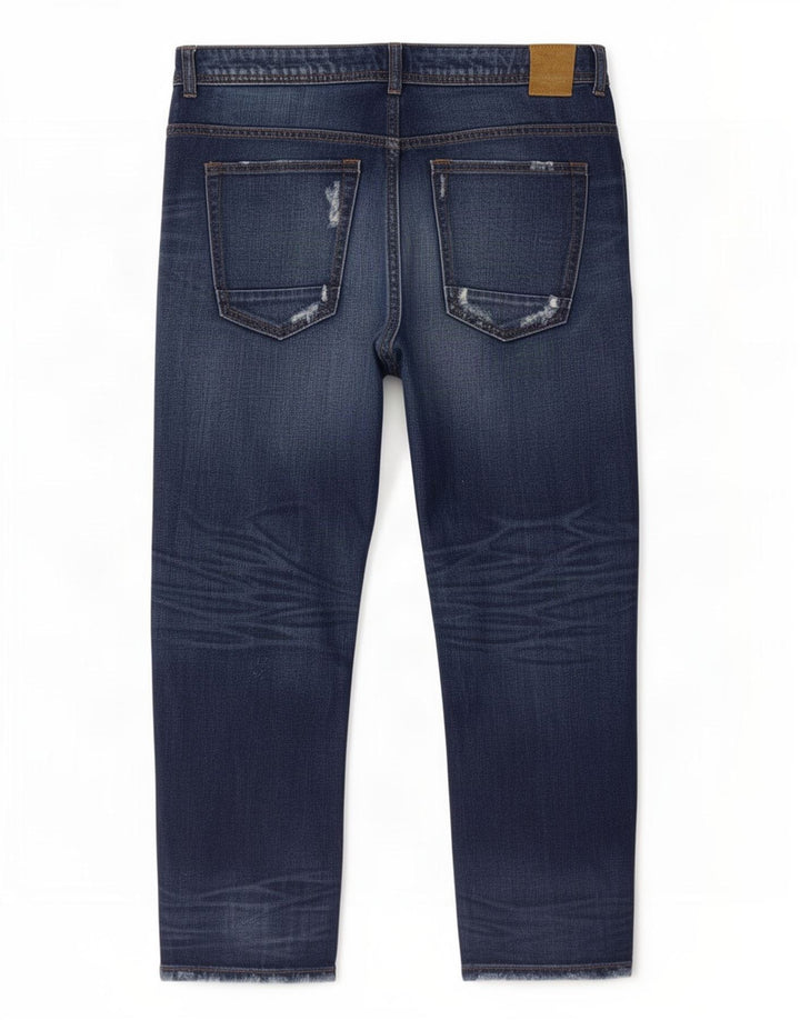 Zara Damen Distressed-Cropped-Jeans EU 40 Medium W30 L26 Blau
