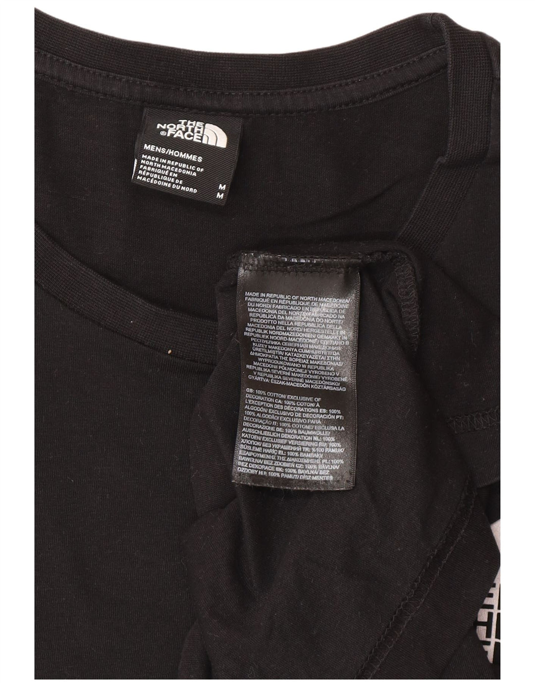 The North Face Herren-T-Shirt mit Grafik, mittelschwarze Baumwolle