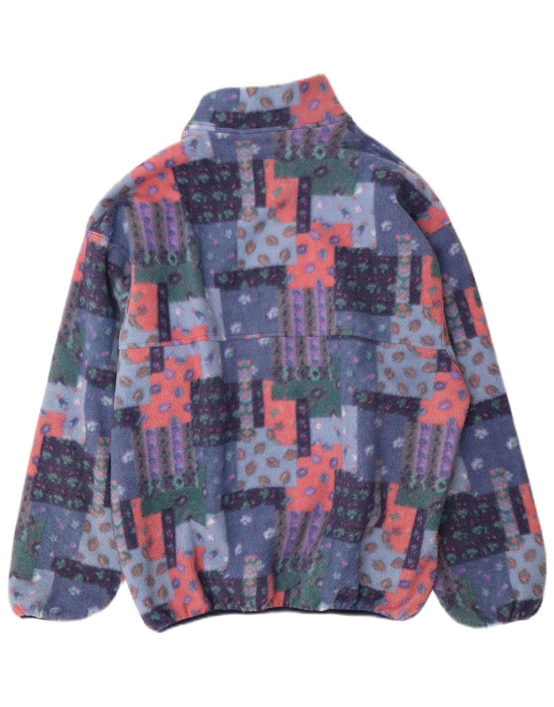 Rifle Herren-Fleecepullover mit Knopfkragen, XL, mehrfarbig, Patchwork-Polyester