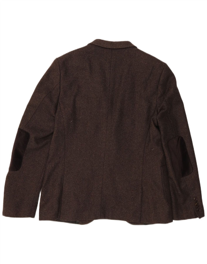 Drykorn Herren-Blazer mit 2 Knöpfen, IT 52 XL, braune Wolle