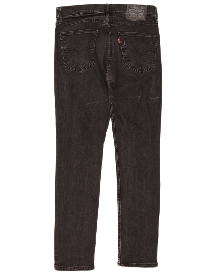 Levi's Herren Slim Jeans W33 L32 Schwarze Baumwolle