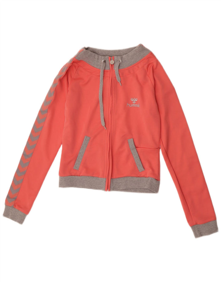 Hummel Damen-Trainingsanzugoberteil mit Grafik, Gr. 10, Größe S, Rosa, Farbblock