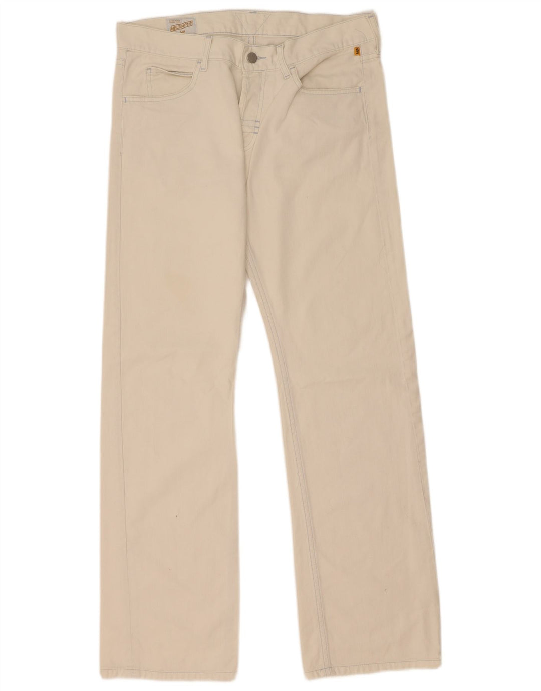 Meltin' Pot Herren Straight Jeans W32 L33 Weiß