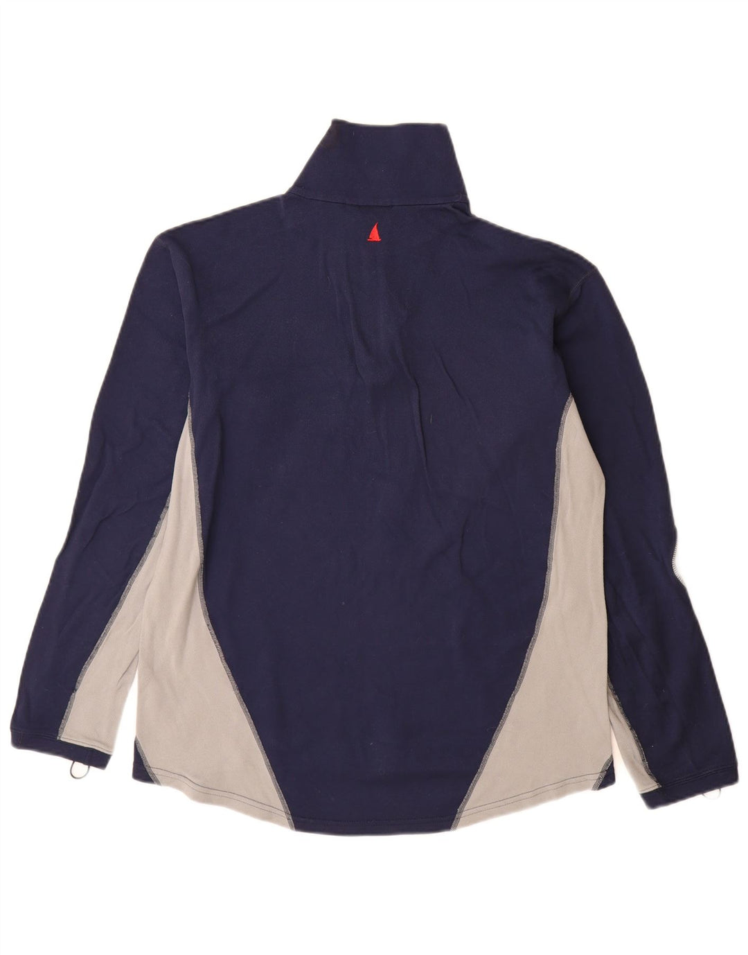 Musto Herren-Pullover-Trainingsanzugoberteil mit Reißverschluss am Hals, groß, Marineblau, Farbblock