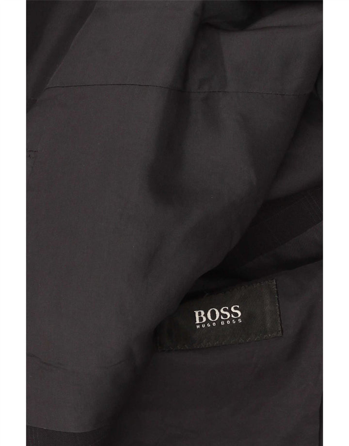Hugo Boss Herren-Blazer mit 3 Knöpfen, Gr. 38, mittelmarineblau kariert