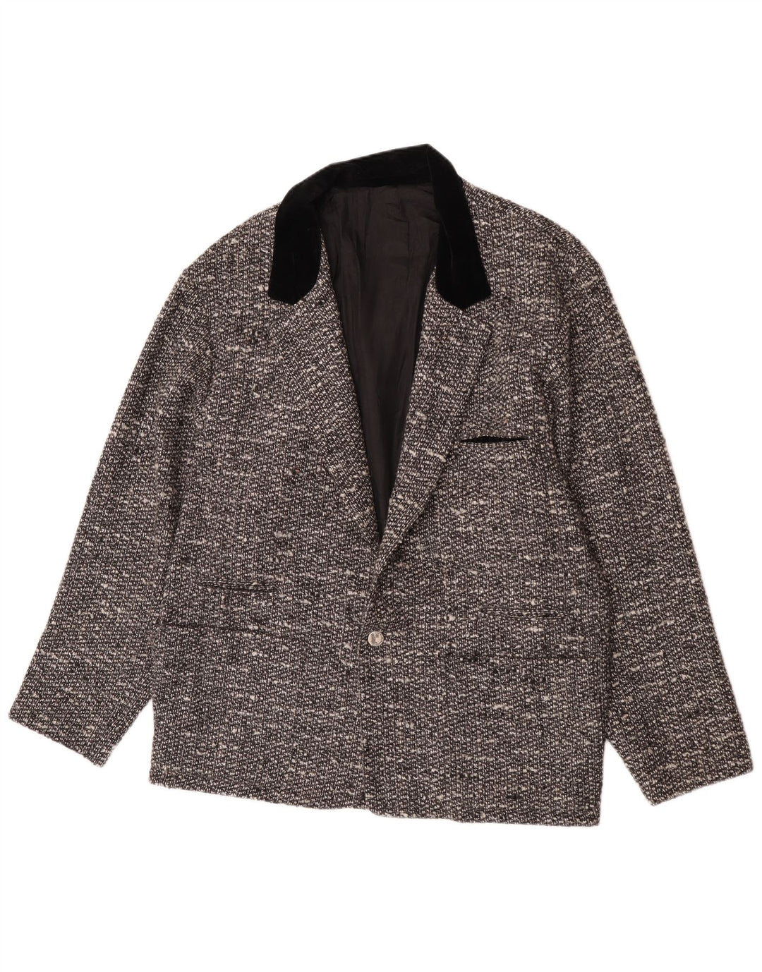 Vintage Herren 1-Knopf-Blazerjacke UK 40 Large Grau meliert