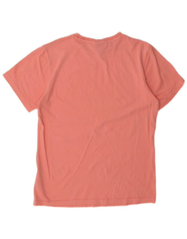 Ellesse Damen Übergroßes Grafik-T-Shirt-Oberteil UK 8 Small Rosa Baumwolle