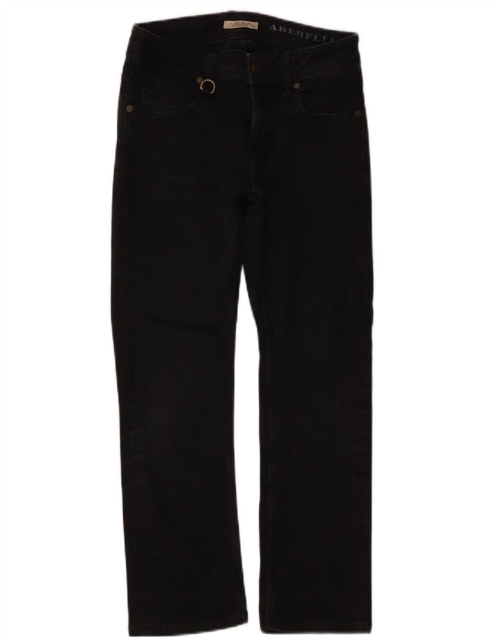 Burberry Damen Straight Jeans W26 L25 Schwarze Baumwolle