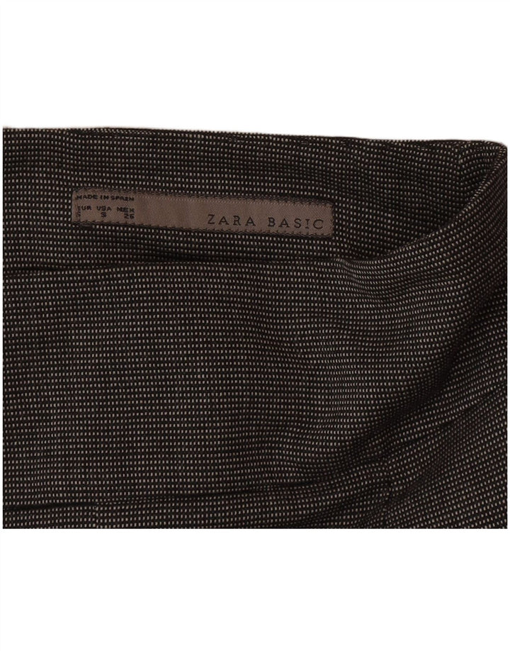 Zara Damen-Bleistiftrock, klein, W26, grau geflecktes Polyester