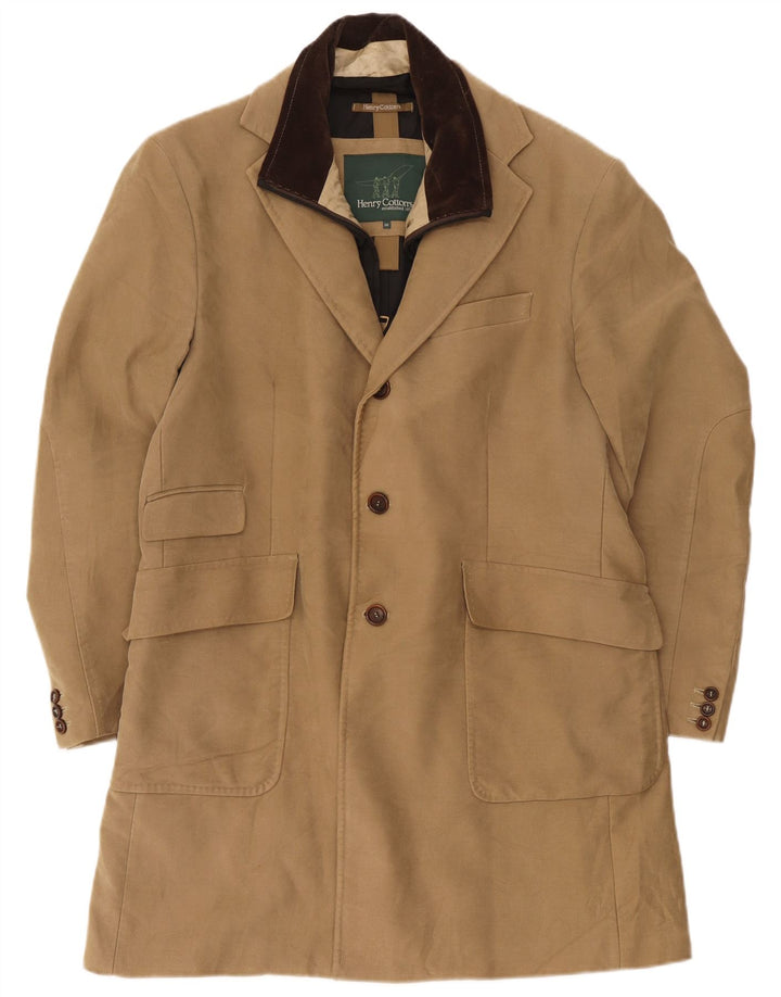 Henry Cottons Herren-Mantel mit normaler Passform, IT 50, Größe L, Beige, klassisch